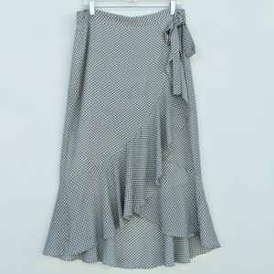 Max Studio Wrap Skirt Women's Size XL White Black Floral